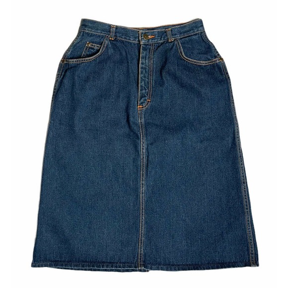 Gitano, P.S. Gitano Dresses & Skirts - Womens PS GITANO Vintage‎ Retro High-Waist Blue Denim Knee Length Jean Skirt 12
